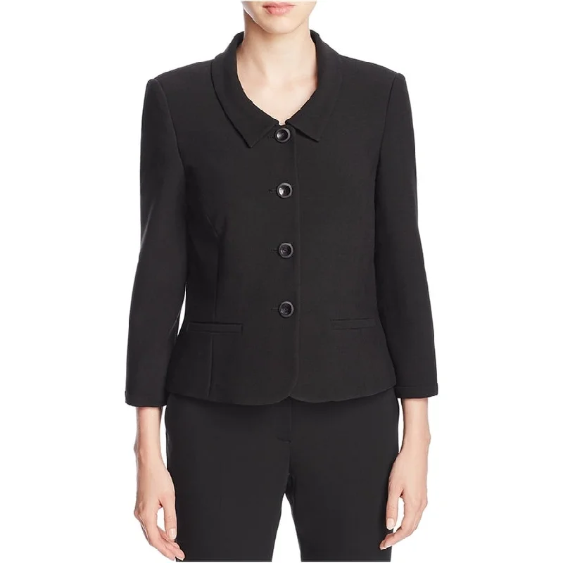 windproof jackets for women -Finity Womens Fitted Four Button Blazer Jacket