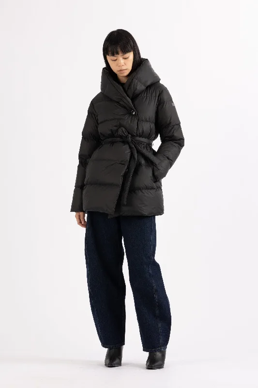 classic wool blazers for women -WRAP DOWN JACKET EYA