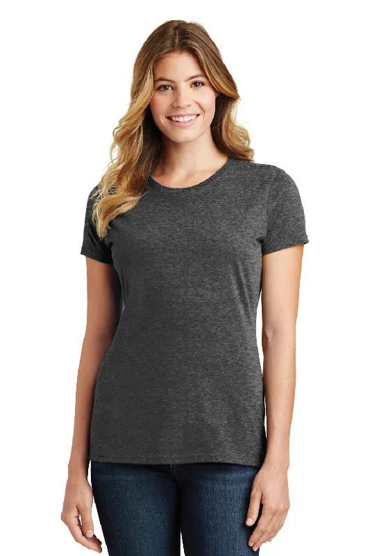 casual oversized tops for women -Port & Company Womens Fan Favorite Short Sleeve Crewneck T-Shirt - Heather Dark Grey