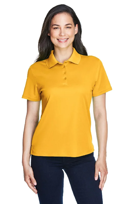 casual long sleeve shirts for women -Core 365 Womens Origin Performance Moisture Wicking Short Sleeve Polo Shirt - Campus Gold