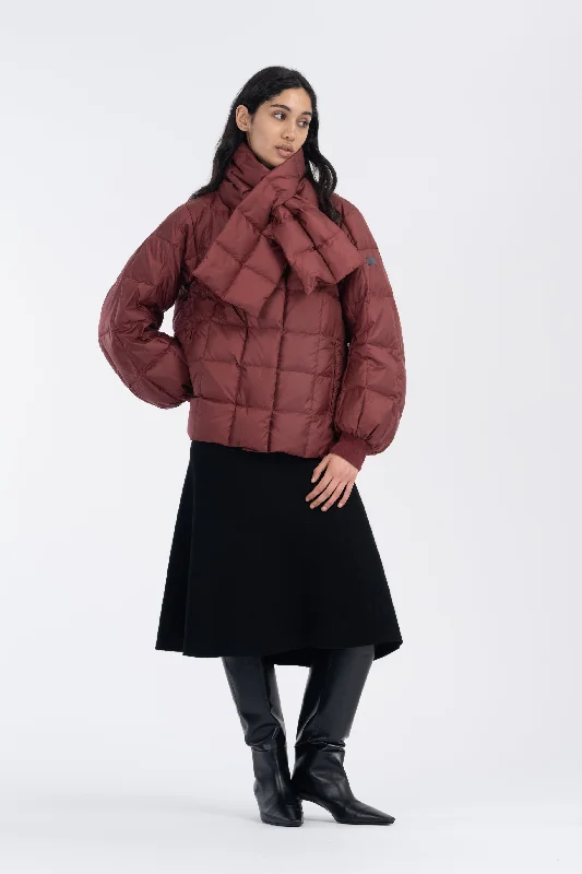 classic trench coats for women -QUILTED JACKET MAE WITH SCARF