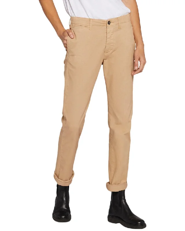 women's breathable joggers -Current/Elliott The Captain Sand Slim Leg Jean