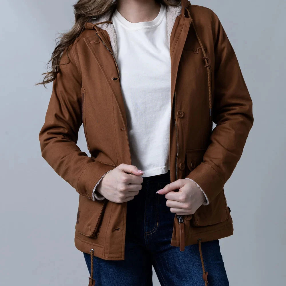 structured coats for women -Kimes Ranch Women's AWA Jacket in Brown