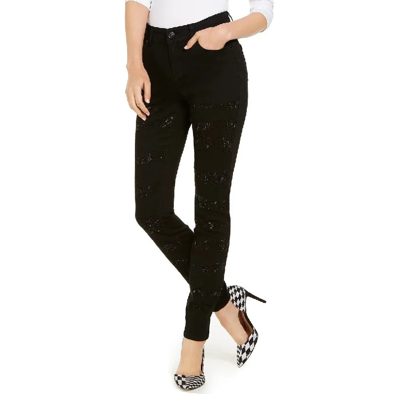 comfortable wide-leg pants -INC International Concepts Women's Zebra Skinny Jeans Black Size 2