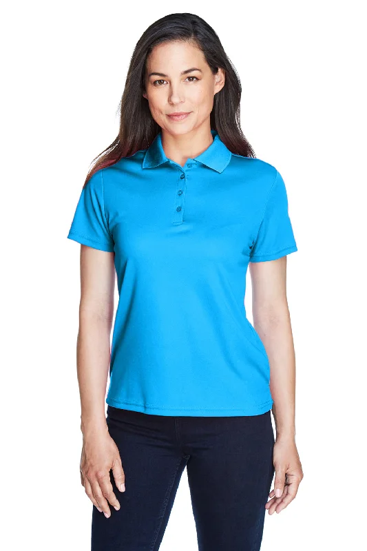 ruched tops for women -Core 365 Womens Origin Performance Moisture Wicking Short Sleeve Polo Shirt - Electric Blue