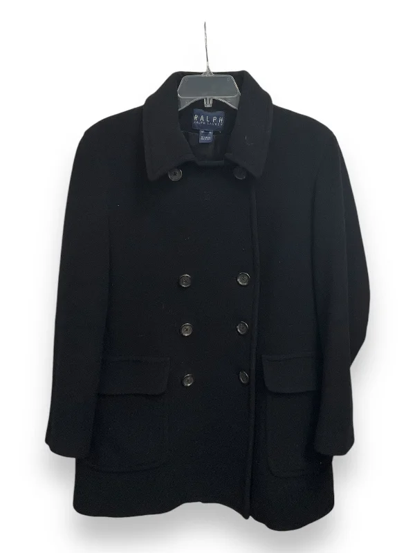 autumn jackets for women -Coat Peacoat By Ralph Lauren Blue Label In Black, Size: L