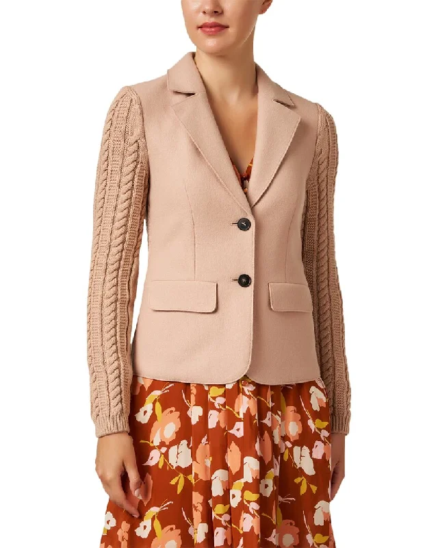 glossy puffer jackets for women -Marc Cain Short Blazer