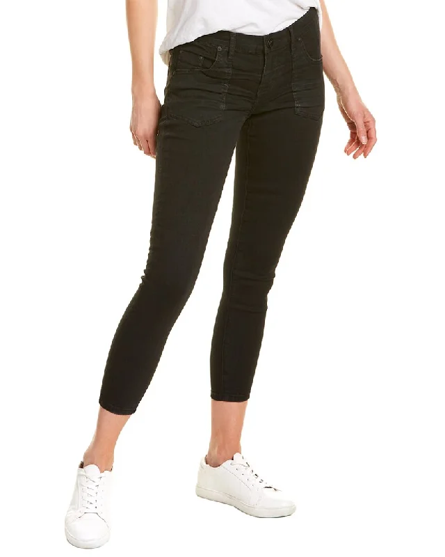 vintage style pants for women -One Teaspoon Freebirds II Jett Black Low-Rise Skinny Jean