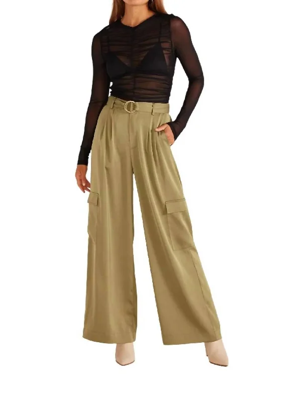 women's lightweight capris -Anissa Pant In Khaki