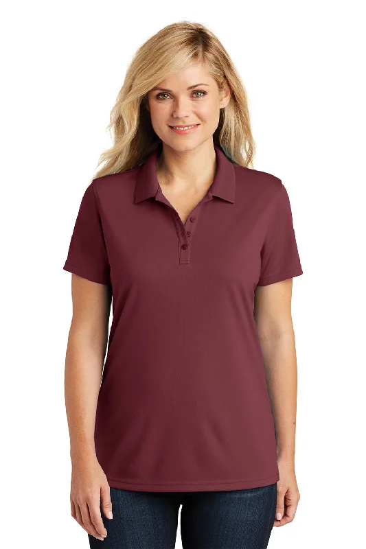 longline tops for women -Port Authority Womens Dry Zone Moisture Wicking Short Sleeve Polo Shirt - Burgundy