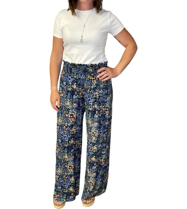 cropped joggers for women -Presley Palazzo Pants In Blue