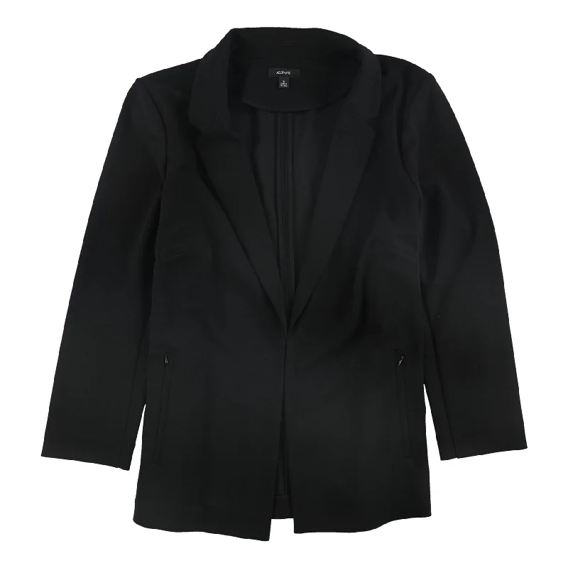 elegant evening coats for women -Alfani Womens Racing Stripe Blazer Jacket