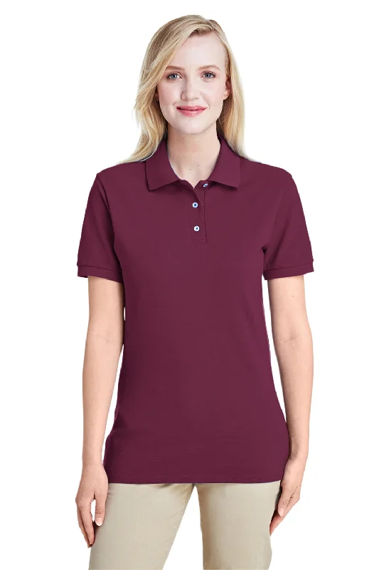 women's henley shirts -Jerzees Womens Short Sleeve Polo Shirt - Maroon