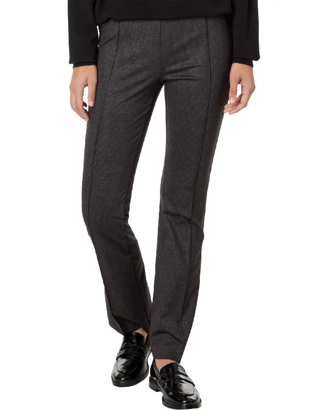 women's formal trousers -Houndstooth Pull On Pant In A/s