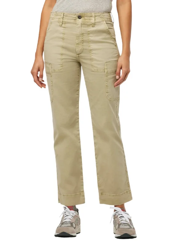 silk pants for women -Utility Straight Leg Pant In Elm