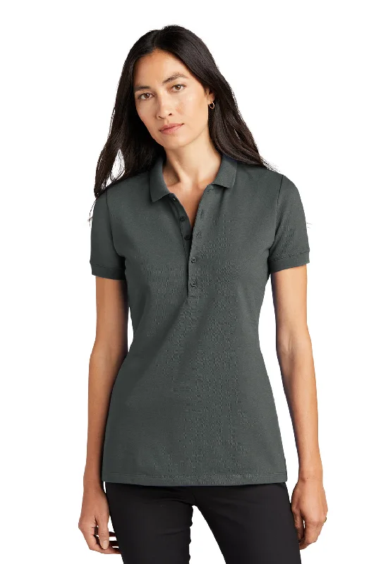 trendy women's shirts -Mercer+Mettle Womens Moisture Wicking Short Sleeve Polo Shirt - Anchor Grey