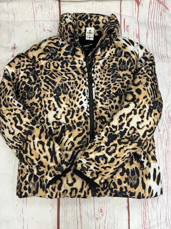 casual outerwear for women -Coat Puffer & Quilted By Express In Animal Print, Size: Petite   Small