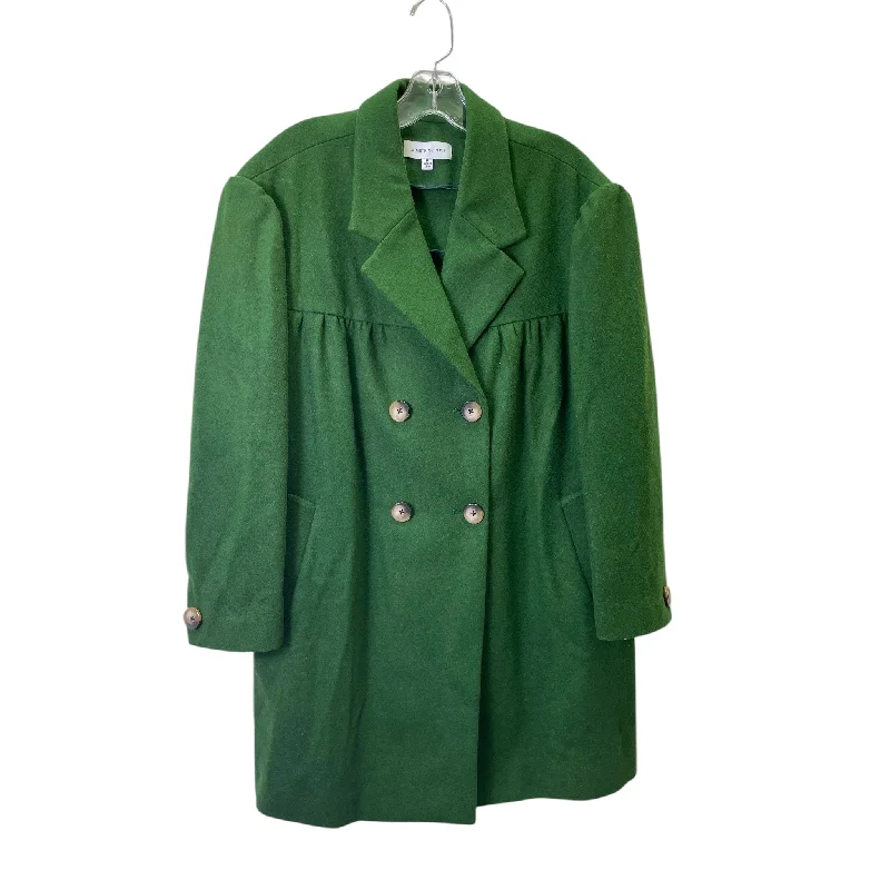 stylish outerwear for ladies -Coat Peacoat By Something Navy In Green, Size:M