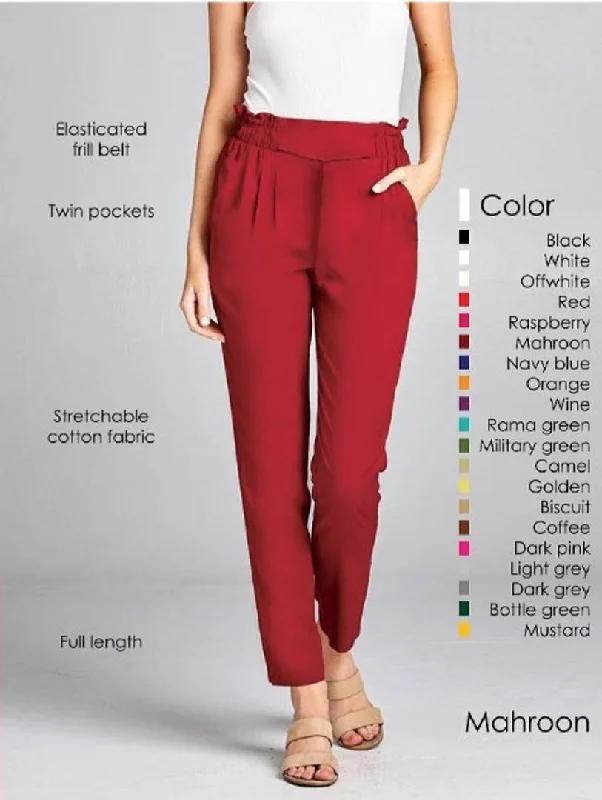 stylish palazzo pants -Stretchable Cotton Relax Pant For Women's