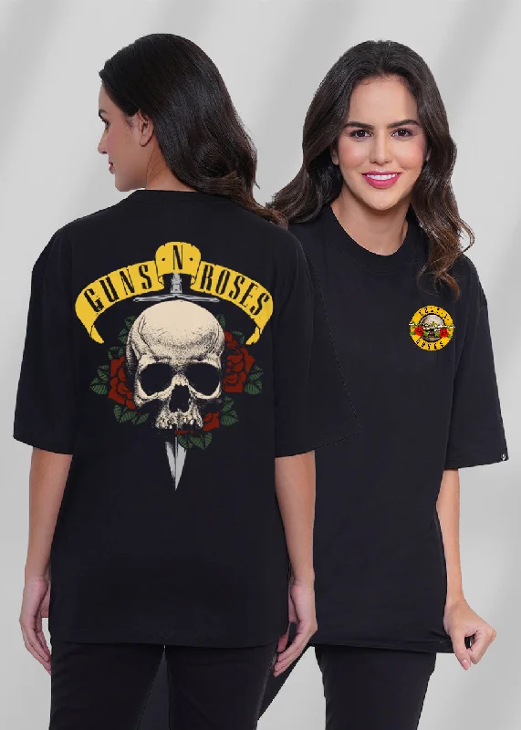 boho style tops for women -Guns N Roses Women Oversized T-Shirt