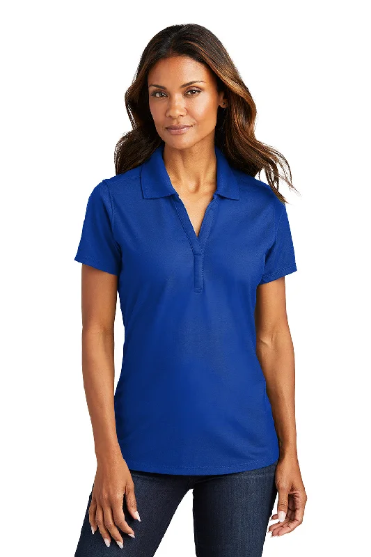 women's knitted sweaters -Port Authority Womens EZPerformance Moisture Wicking Short Sleeve Polo Shirt - True Royal Blue