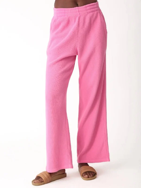 cropped palazzo pants for women -Pull On Tanner Pants In Pink