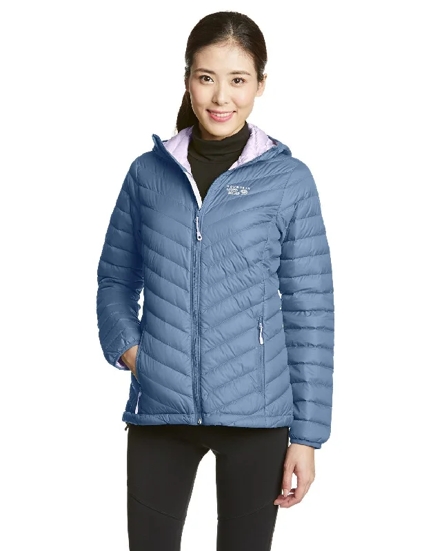 women's varsity jackets -Mountain Hardwear Micro Ratio Hooded Down Jacket - Women's