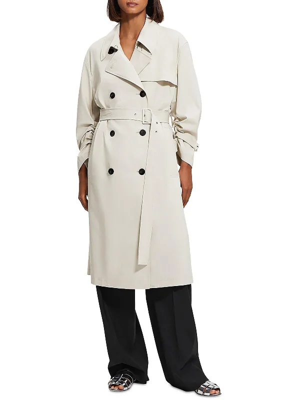 warm winter coats for women -Womens Heavy Long Trench Coat