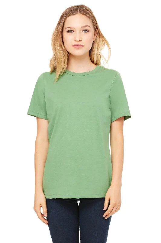 oversized tunic tops for women -Bella + Canvas Womens Relaxed Jersey Short Sleeve Crewneck T-Shirt - Leaf Green