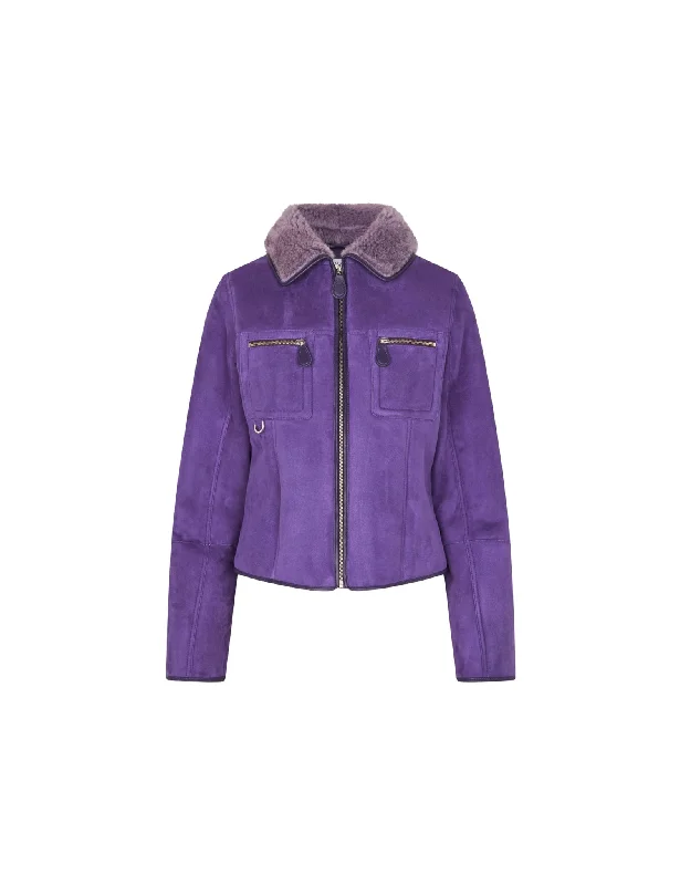 classic trench coats for women -Felix Jacket — Purple