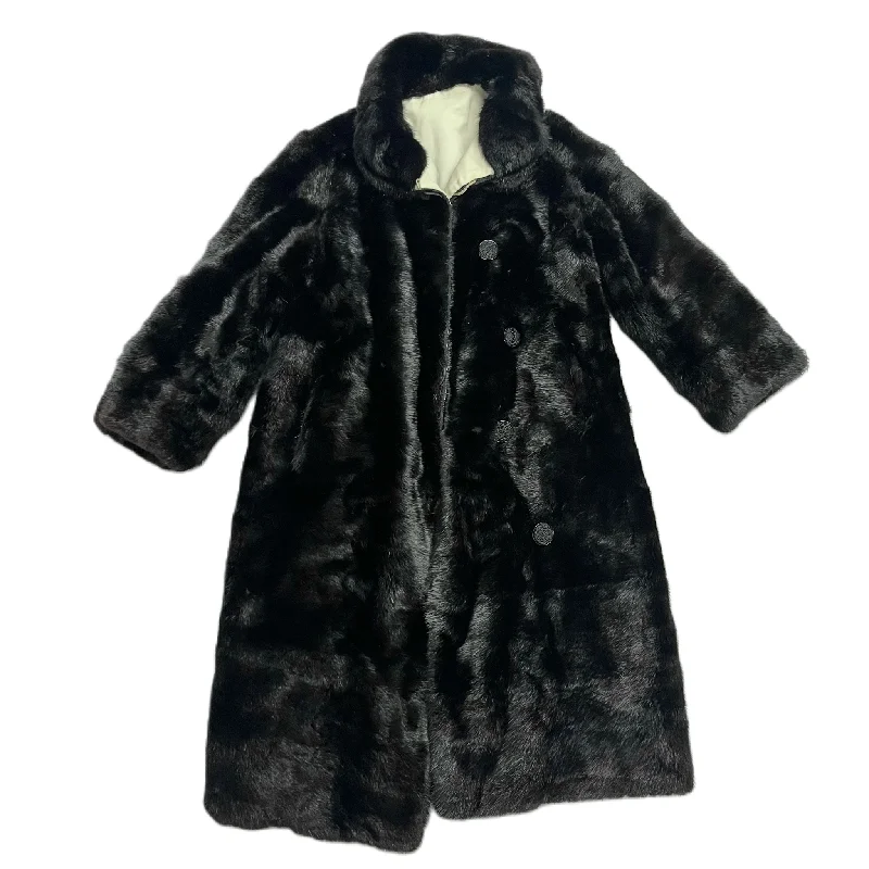 quilted bomber jackets for women -Coat Fur In Black, Size: S