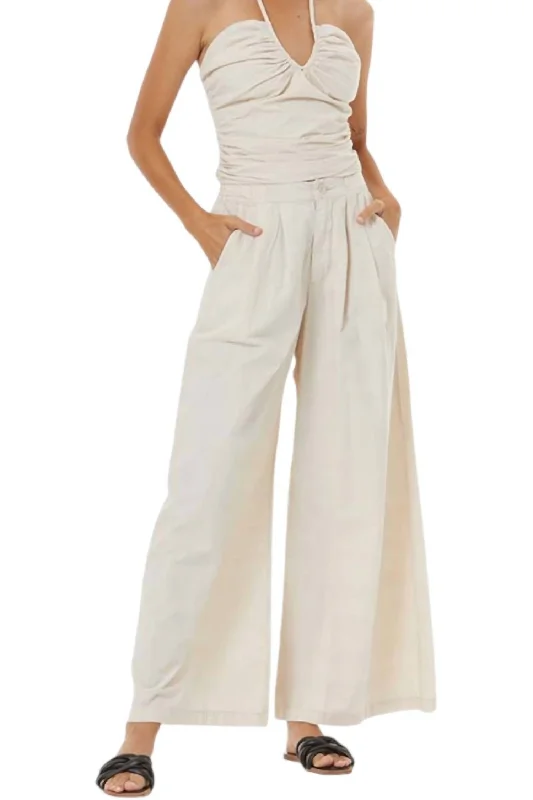 classic fit trousers for women -Cosmo Pants In Sea Salt