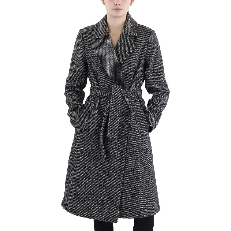 women's varsity jackets -Womens Wrap Long Trench Coat