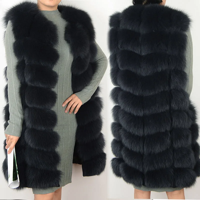 down jackets for women -Female coat real fox fur vest Natural fox fur waistcoat warm winter coat Natural fur coat pretty real fur coats jacket