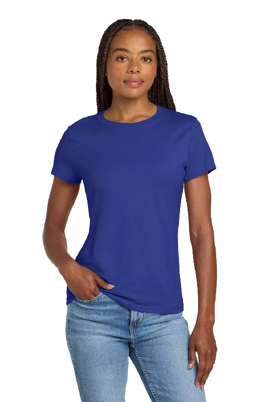 women's chiffon tunics -Hanes Womens Nano-T Short Sleeve Crewneck T-Shirt - Deep Royal Blue