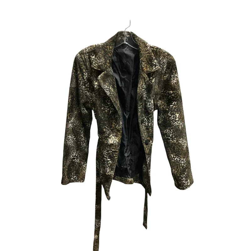 fur-trimmed coats for women -Coat Faux Fur & Sherpa By Club X In Animal Print, Size: M