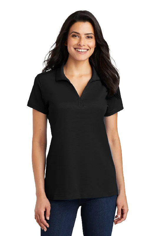 women's long sleeve blouse -Port Authority Womens Rapid Dry Moisture Wicking Short Sleeve Polo Shirt - Black