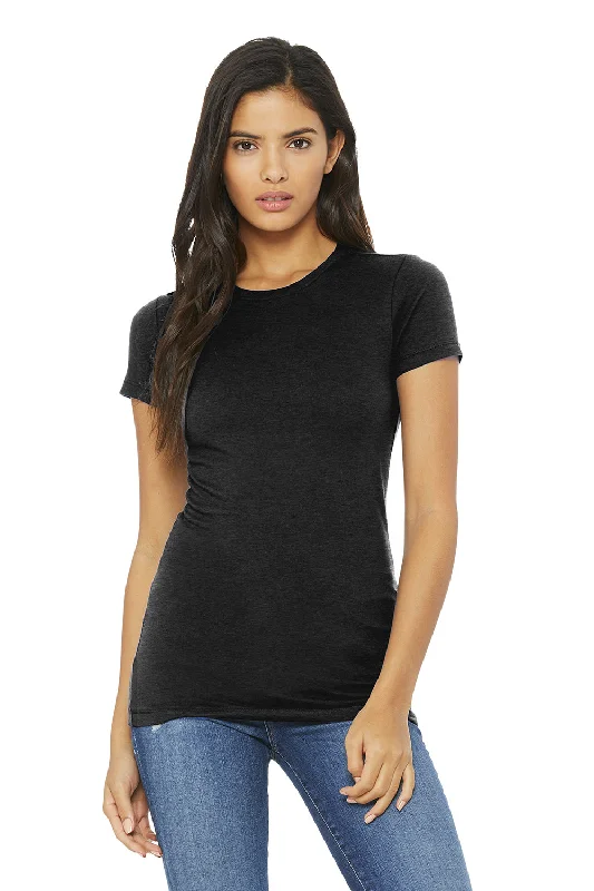 sleeveless blouses for work -Bella + Canvas Womens The Favorite Short Sleeve Crewneck T-Shirt - Heather Black