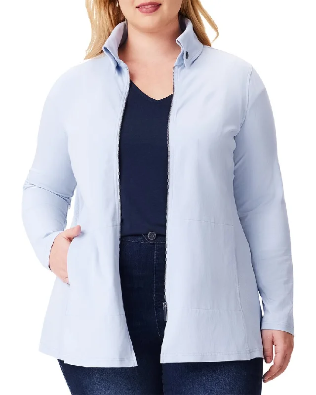 single-breasted coats for women -NIC+ZOE Plus Pop In Perfect Knit Jacket