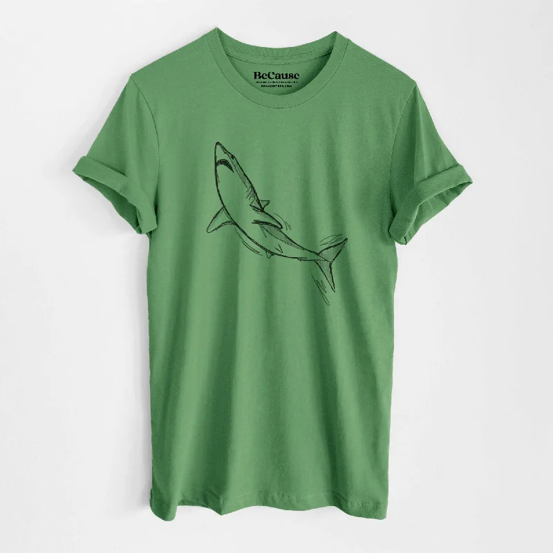 spring fashion tops for women -Shortfin Mako Shark - Lightweight 100% Cotton Unisex Crewneck