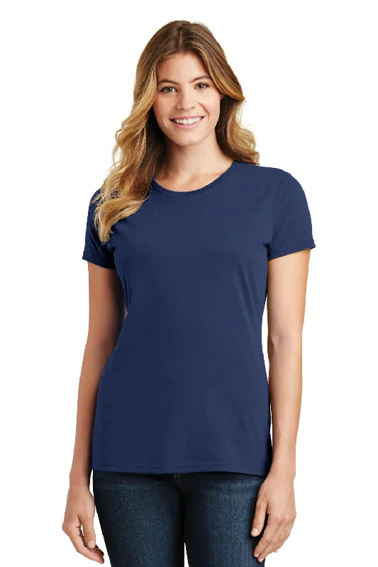 short sleeve tops for women -Port & Company Womens Fan Favorite Short Sleeve Crewneck T-Shirt - Team Navy Blue