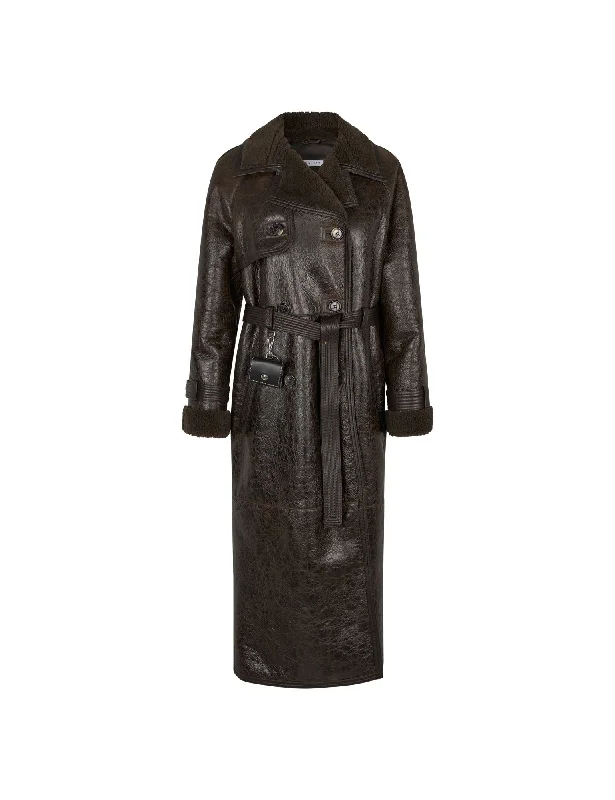 trendy coats for women -Alexa Trenchcoat — Distressed Brown