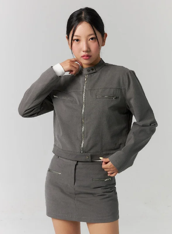 lightweight jackets for women -Biker Jacket CS320