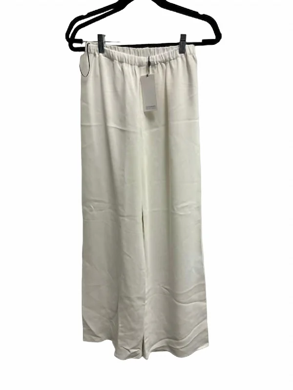 sporty pants for women -Women's Pull On Wide Pant In White