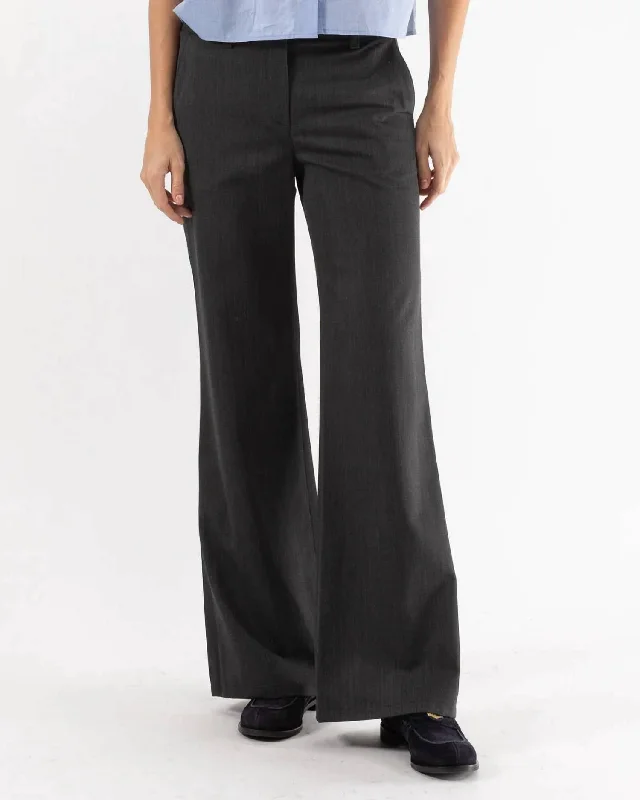 boho style pants for women -Howard Pant In Dark Charcoal Grey