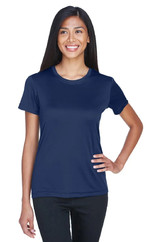 cute tops for women -UltraClub Womens Cool & Dry Performance Moisture Wicking Short Sleeve Crewneck T-Shirt - Navy Blue