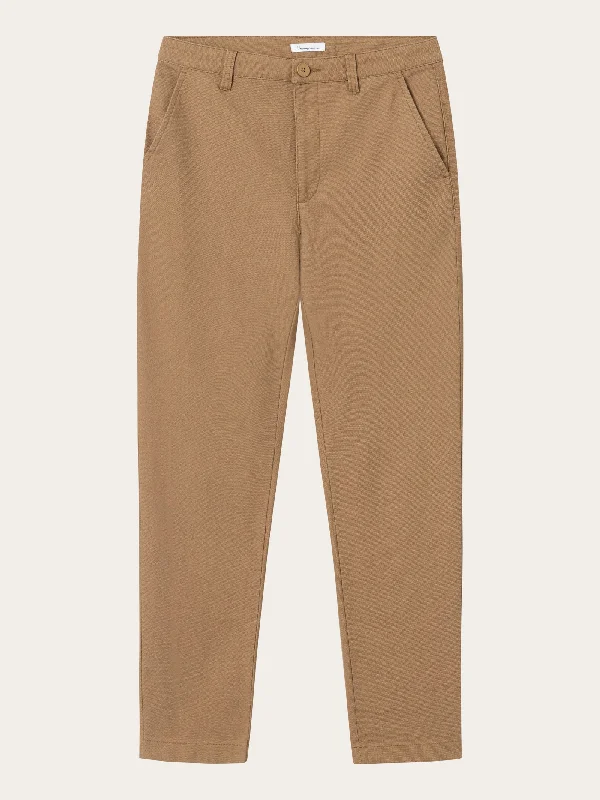 casual lounge pants for women -IRIS mom mid-rise chino - Brown Sugar