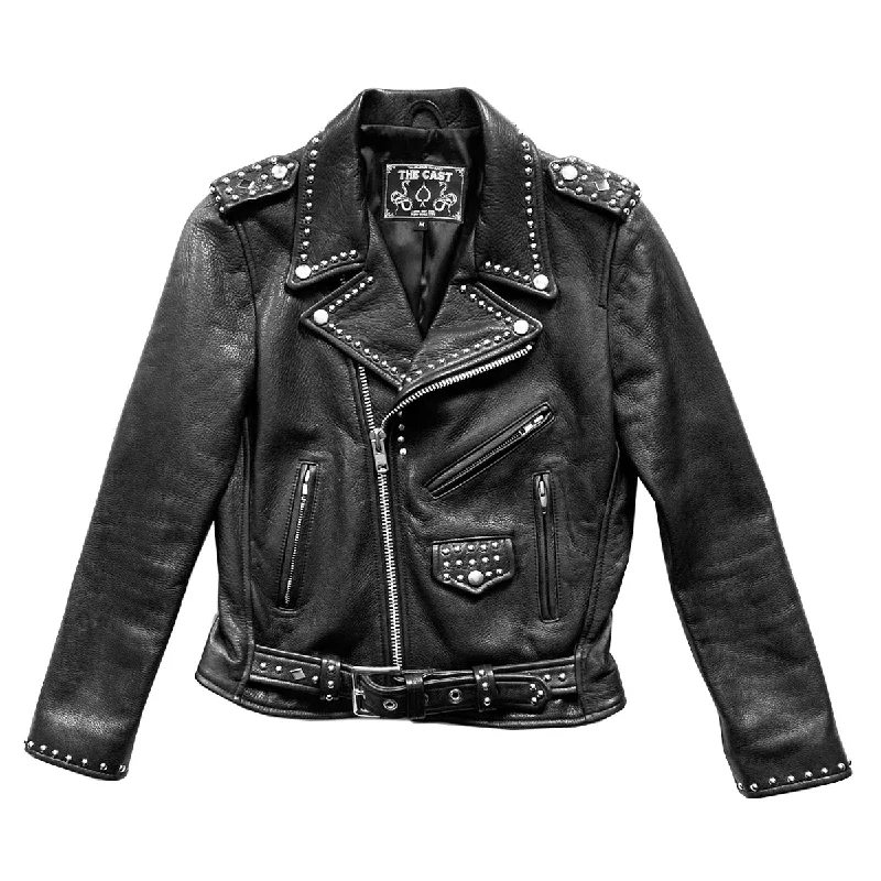 women's biker jackets -STUDDED BOWERY JACKET (WOMENS)