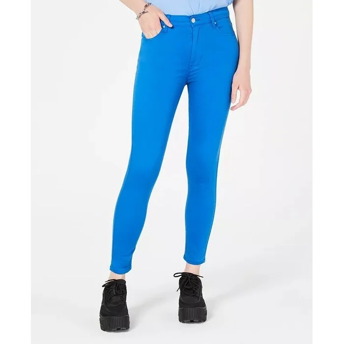 soft lounge pants for women -Celebrity Pink Juniors' Colored Skinny Ankle Jeans Dark Blue Size 5