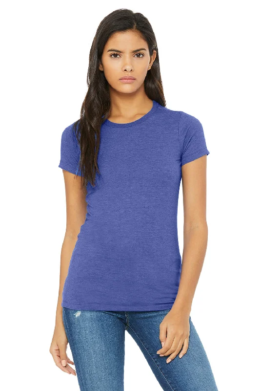 casual loose blouses for women -Bella + Canvas Womens The Favorite Short Sleeve Crewneck T-Shirt - Heather True Royal Blue